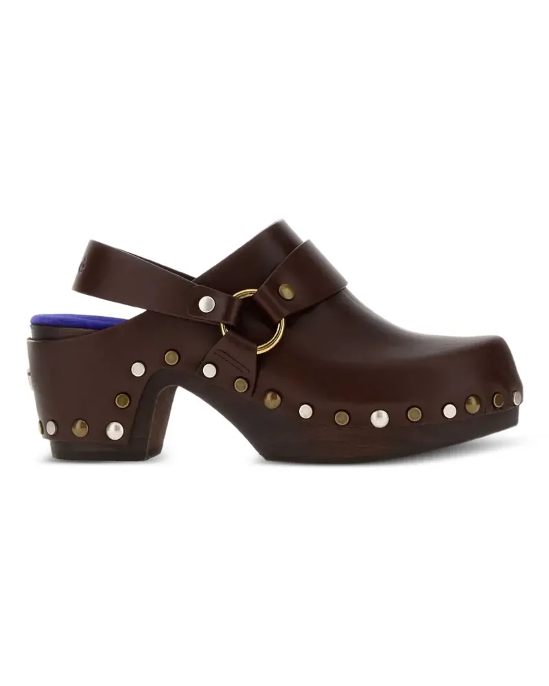 Chloé Talis Clogs mit Nieten - Braun Braun