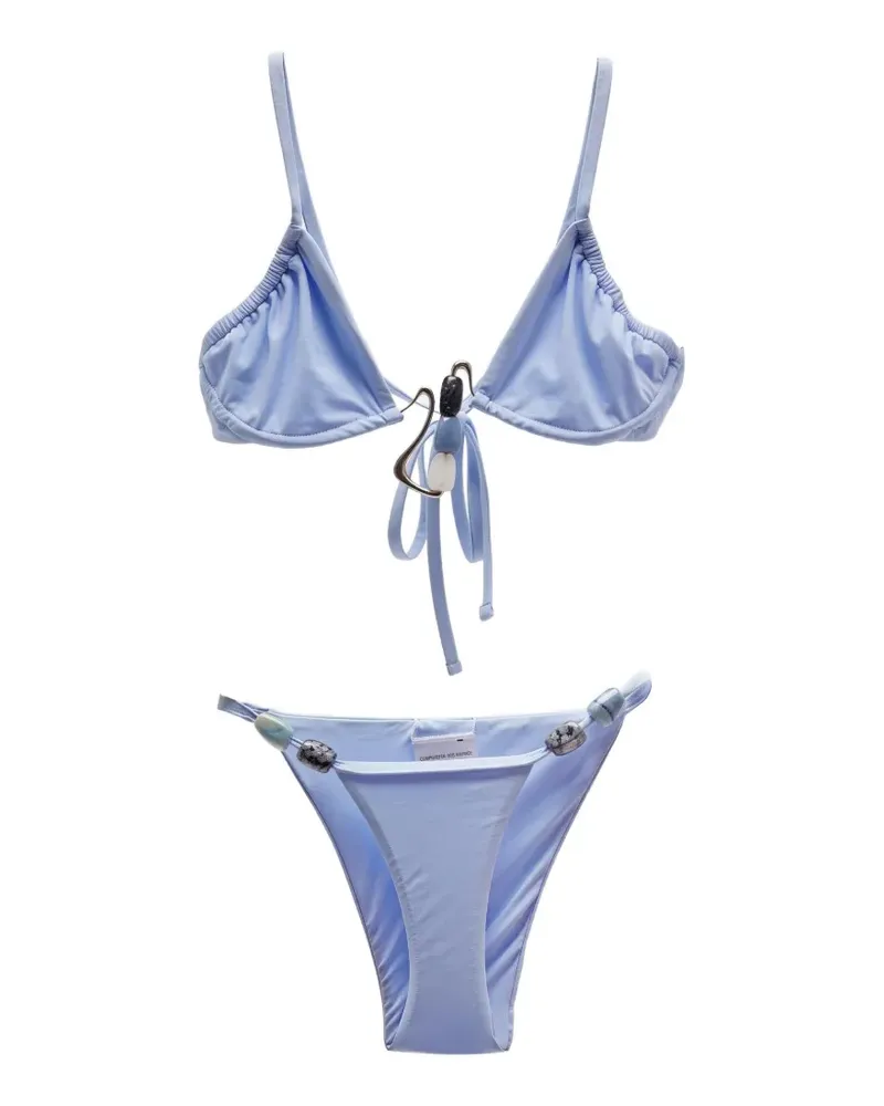 Christopher Esber Crystal Fracture Bikini - Blau Blau