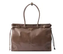 Große Bonnie Tote Bag aus Leder - Braun