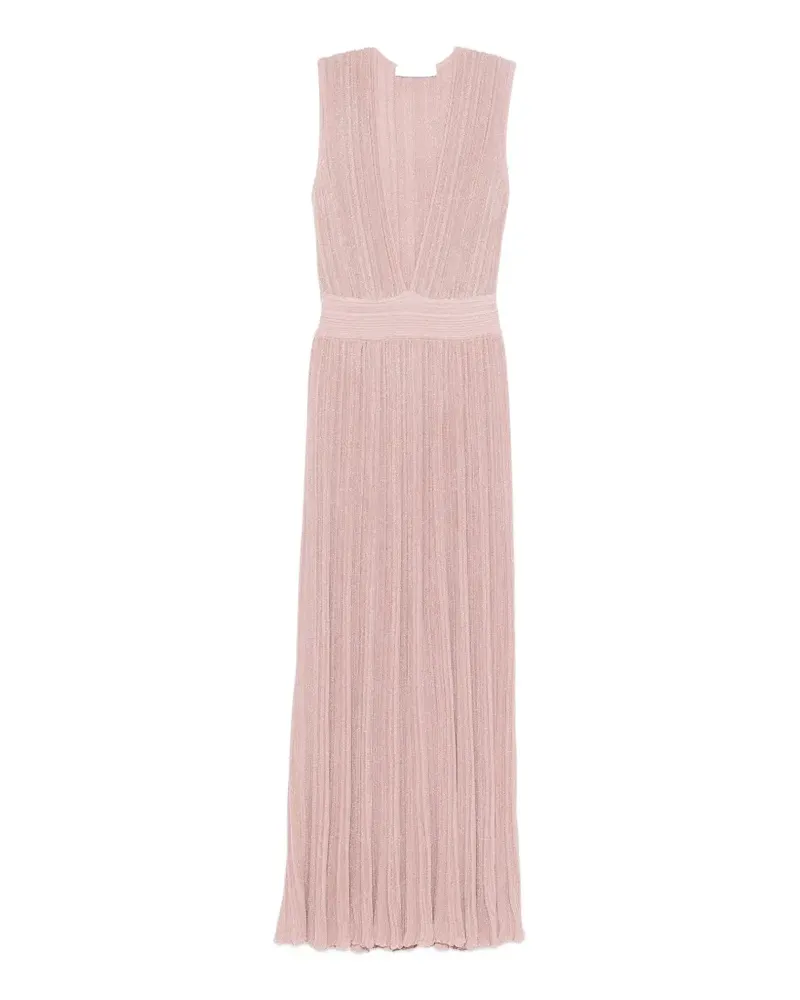Antonino Valenti V-neck pleated maxi dress - Rosa Rosa