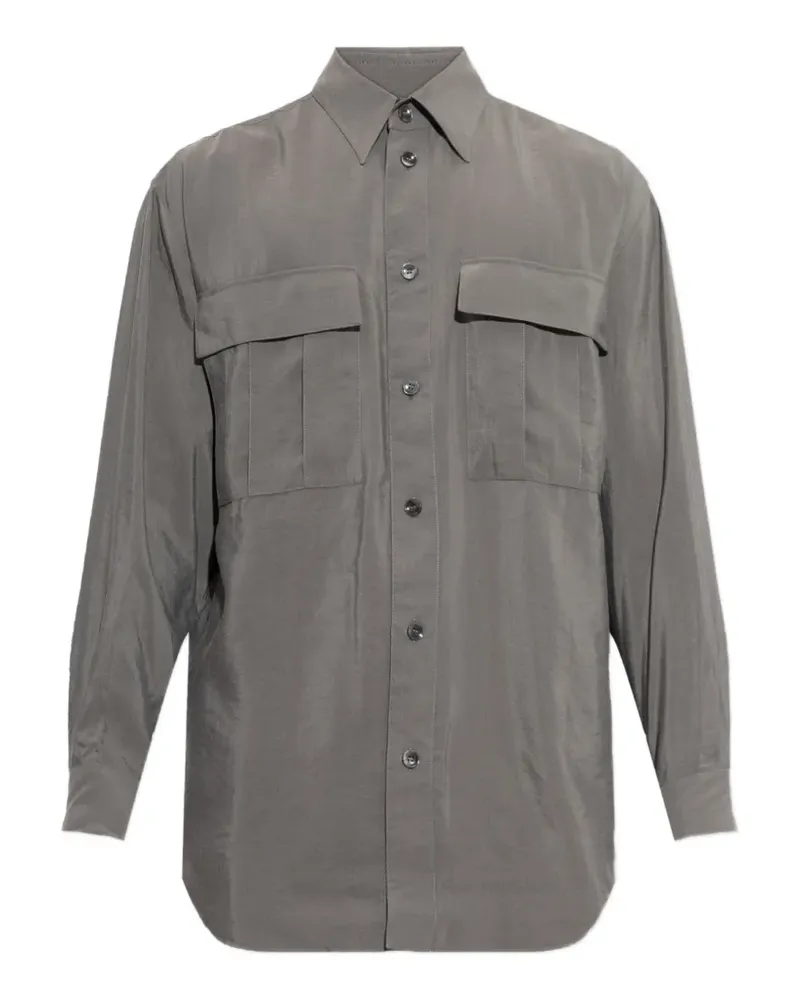 Giorgio Armani Hemd mit Klappentasche - Grau Grau