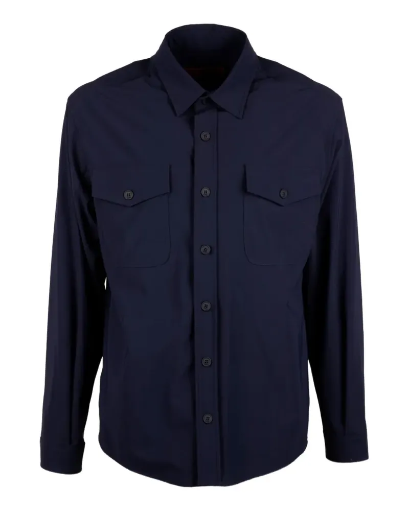 CRUNA Osaka flap-pocket shirt - Blau Blau