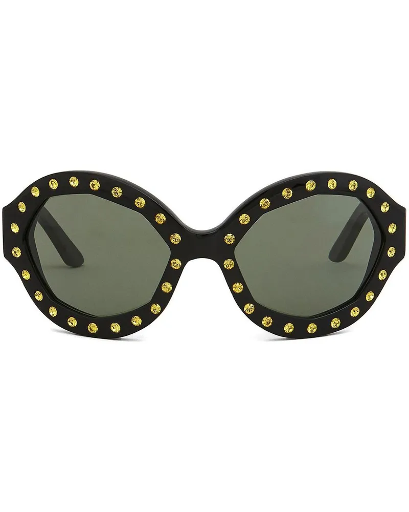 Marni Runde Naica Mine Sonnenbrille - Schwarz Schwarz