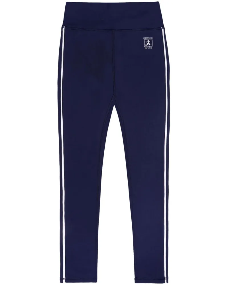 SPORTY & RICH Runner Box Leggings - Blau Blau