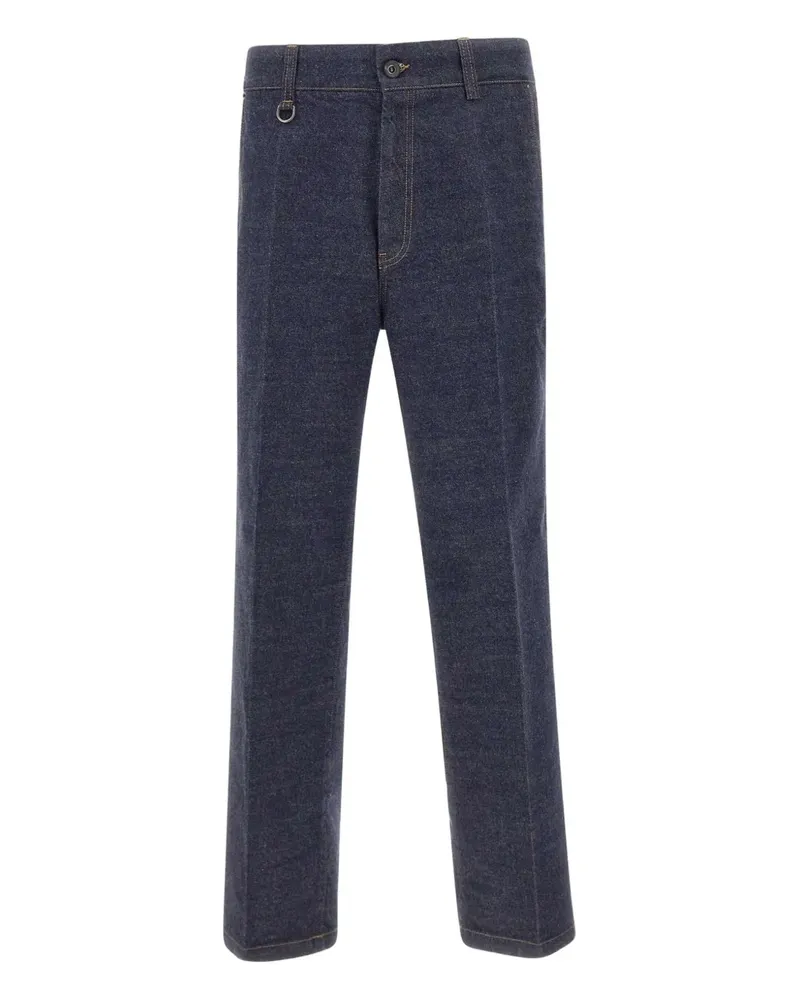 Paolo Pecora Milano Jeans mit Kontraststickerei - Blau Blau
