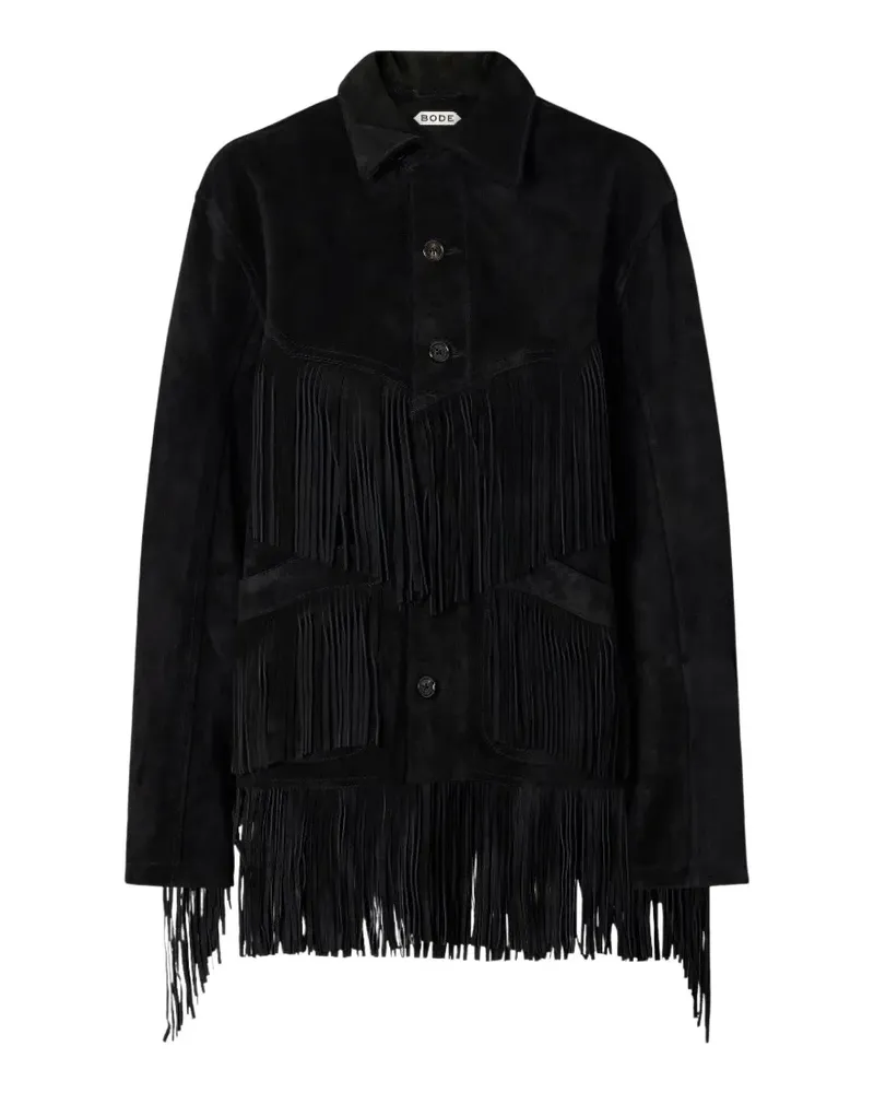 BODE fringed suede jacket - Schwarz Schwarz