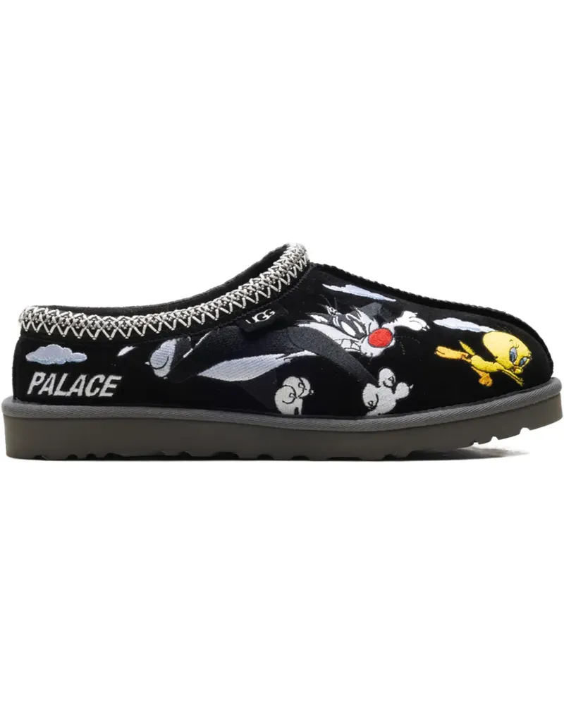 UGG Tasman cartoon-embroidered slippers - Schwarz Schwarz