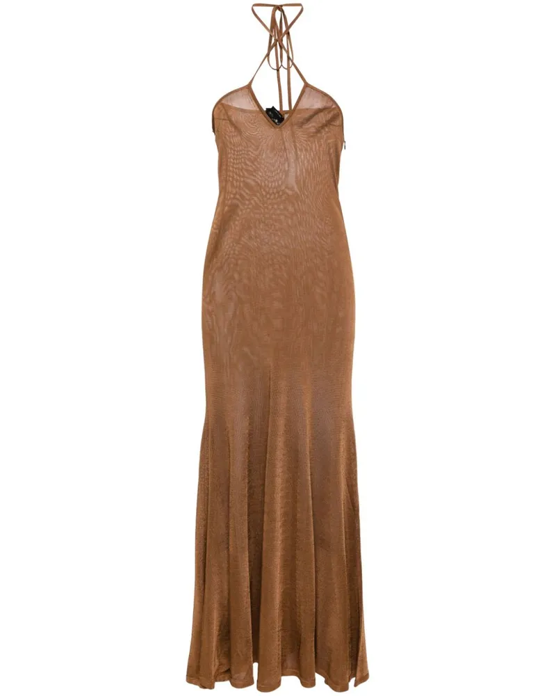 Tom Ford Neckholder-Maxikleid - Braun Braun