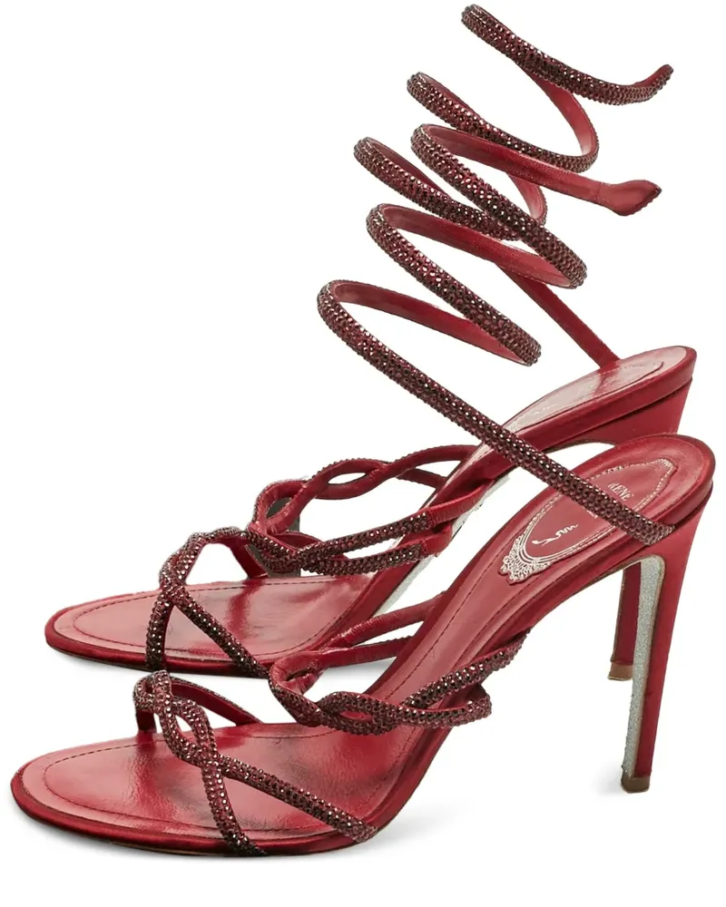 René Caovilla Cleo Sandalen mit Spiralriemen - Rot Rot