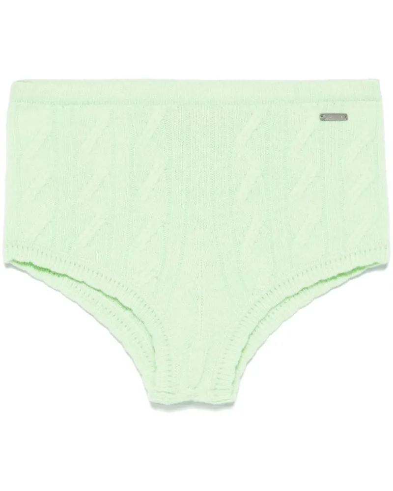 Blumarine Shorts mit Zopfmuster - Grün Grün