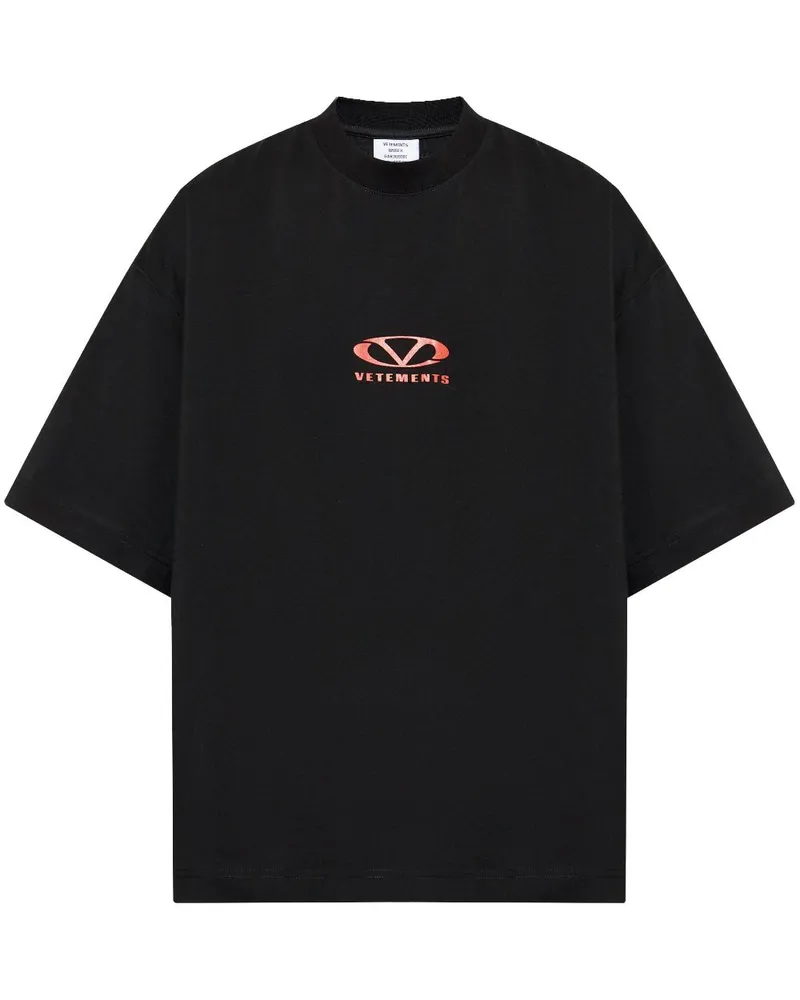 VETEMENTS T-Shirt mit Logo-Print - Schwarz Schwarz