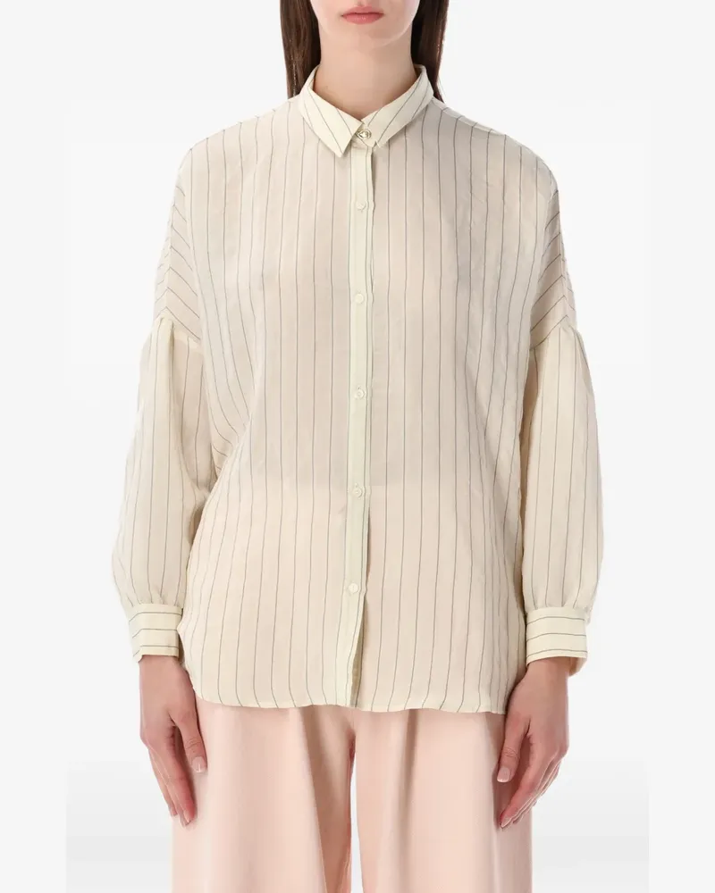 Sessùn Botan striped shirt - Nude Nude