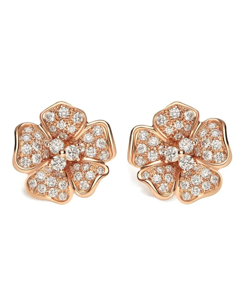 LEO PIZZO 18kt Rotgoldohrringe mit Diamanten - Rosa Rosa