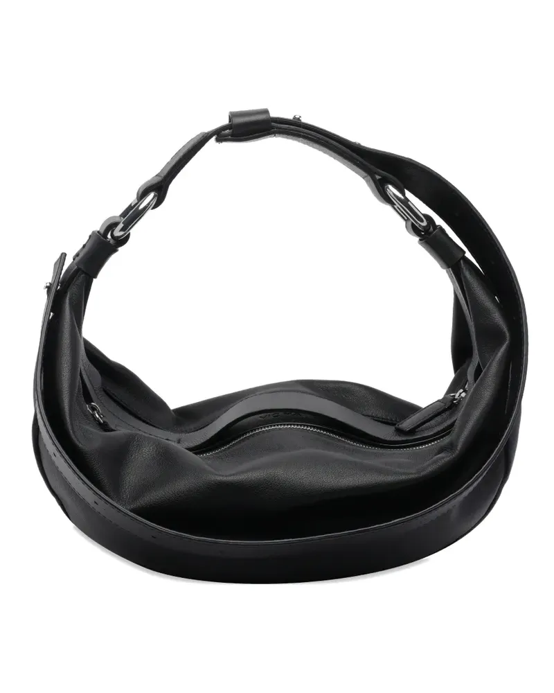 Vic Matié Abigal zip leather shoulder bag - Schwarz Schwarz