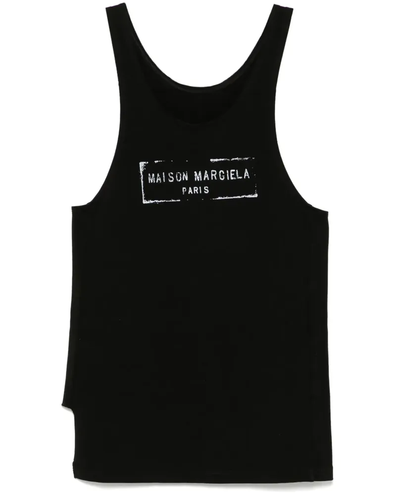 Maison Margiela Trägershirt mit Print - Schwarz Schwarz