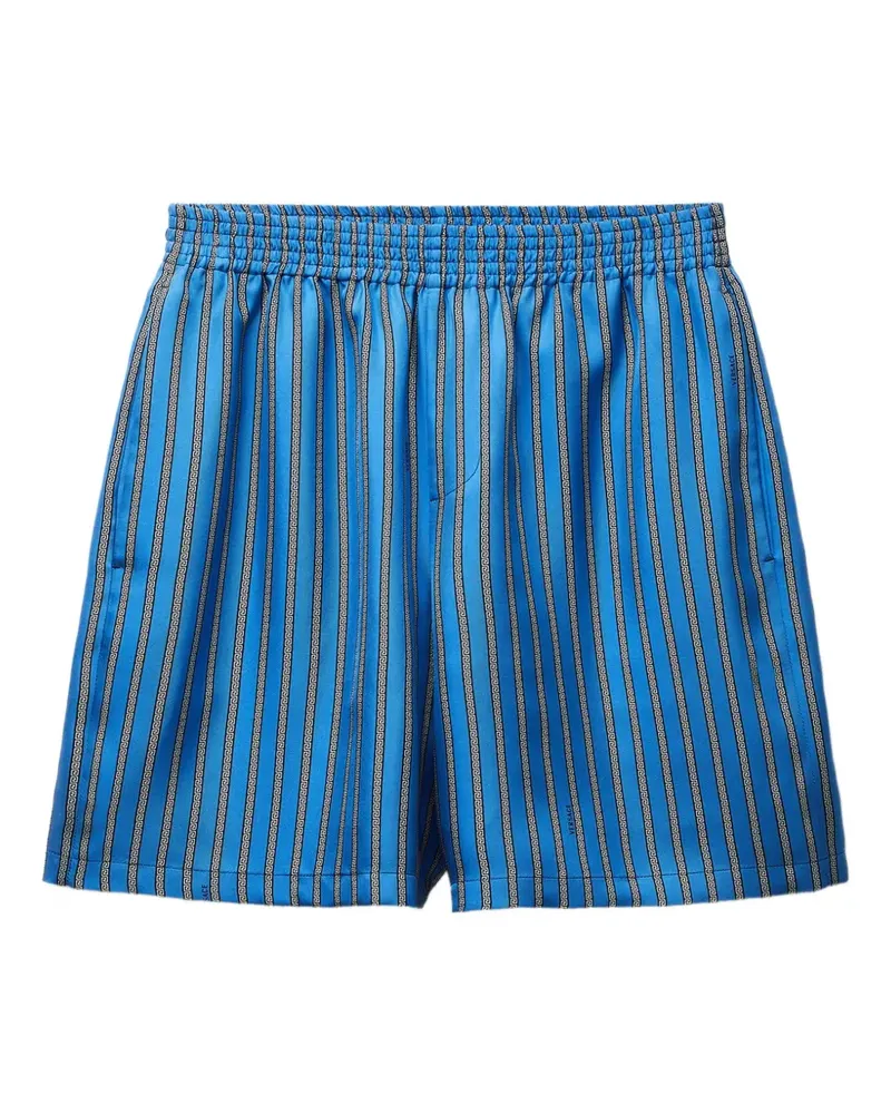 Versace Shorts mit Greca-Print - Blau Blau