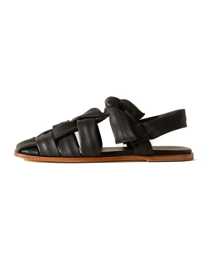 HEREU Bena interwoven knotted sandals - Schwarz Schwarz