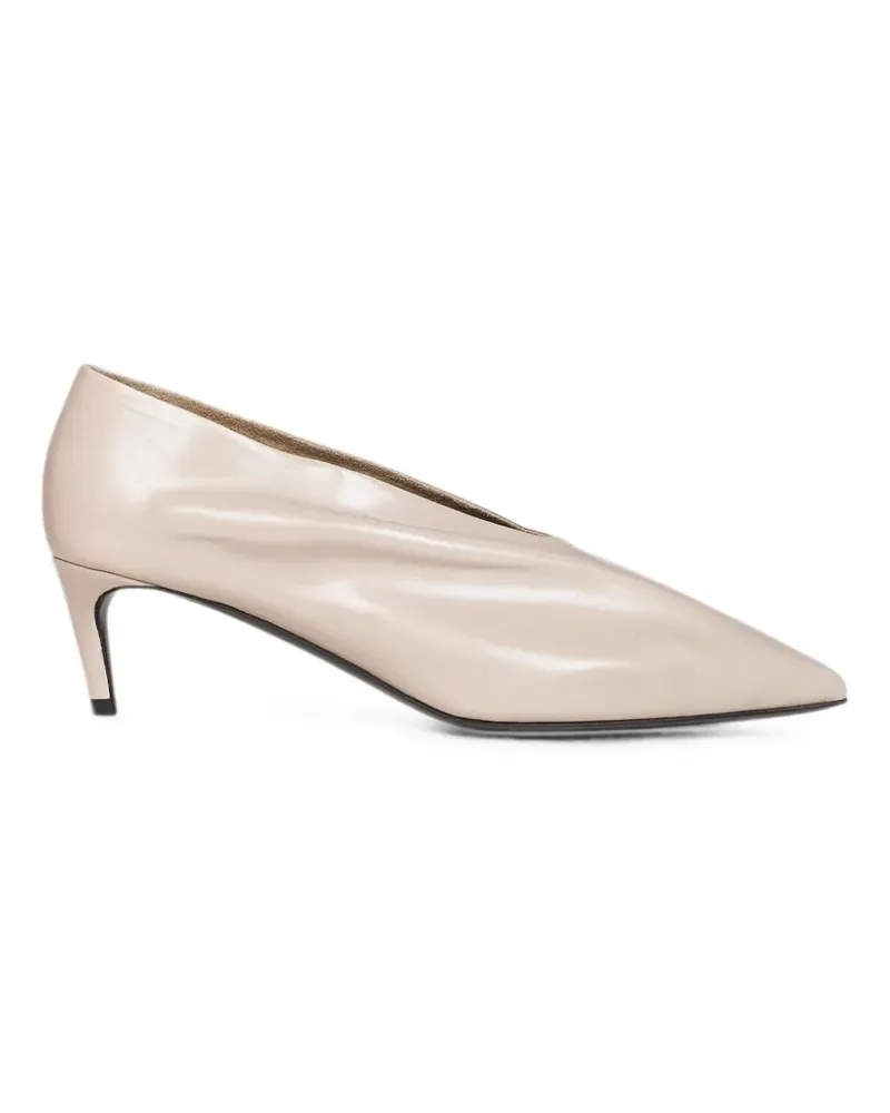 KHAITE pleated pointed-toe pumps - Nude Nude