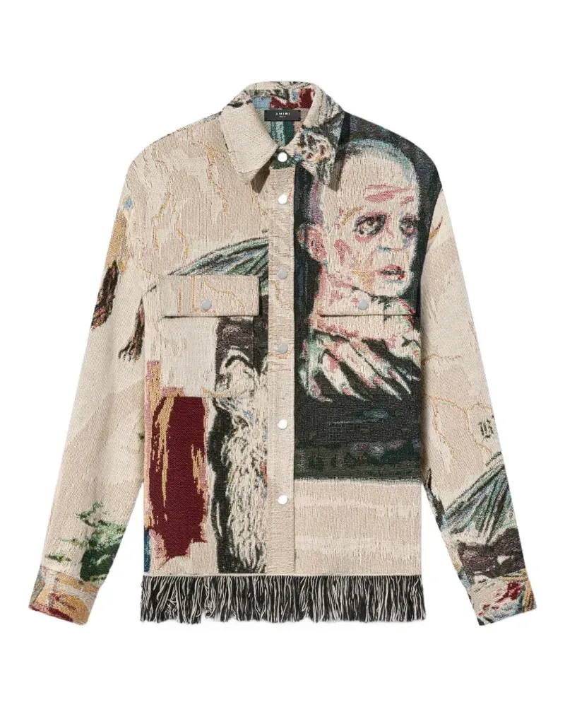 Amiri Tapestry Blood 38' jacket - Nude Nude