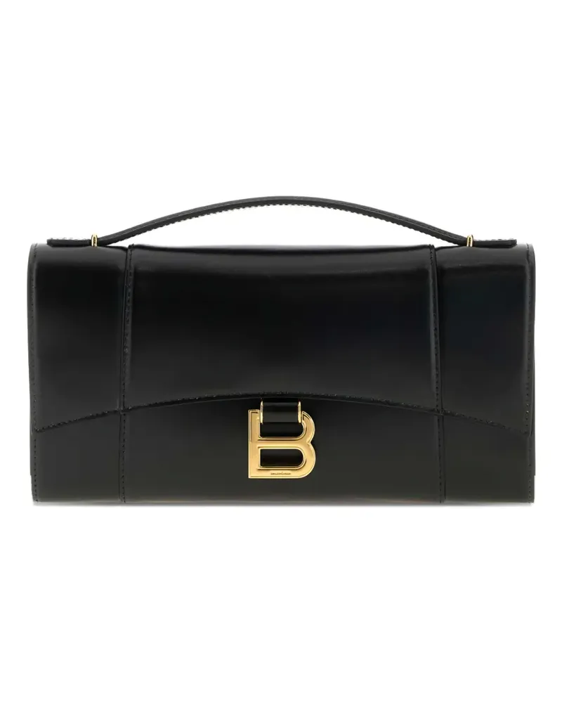 Balenciaga Kleine Hourglass Handtasche - Schwarz Schwarz