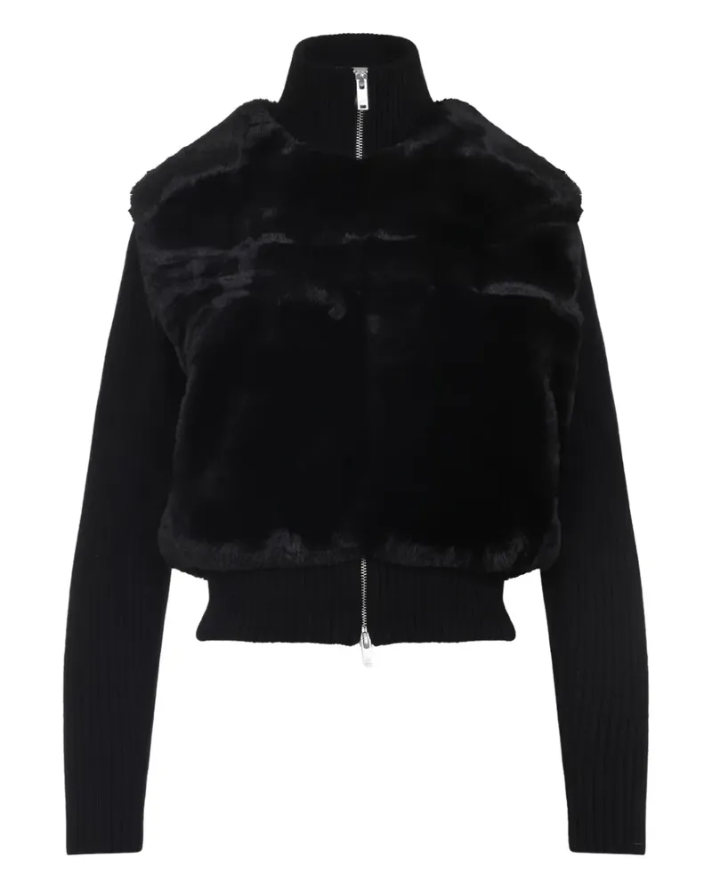 Moose Knuckles high-neck ribbed jacket - Schwarz Schwarz