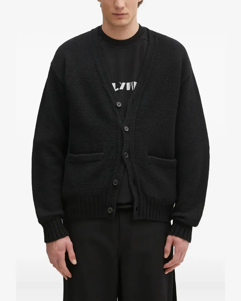 Wacko Maria Klassischer Cardigan - Schwarz Schwarz