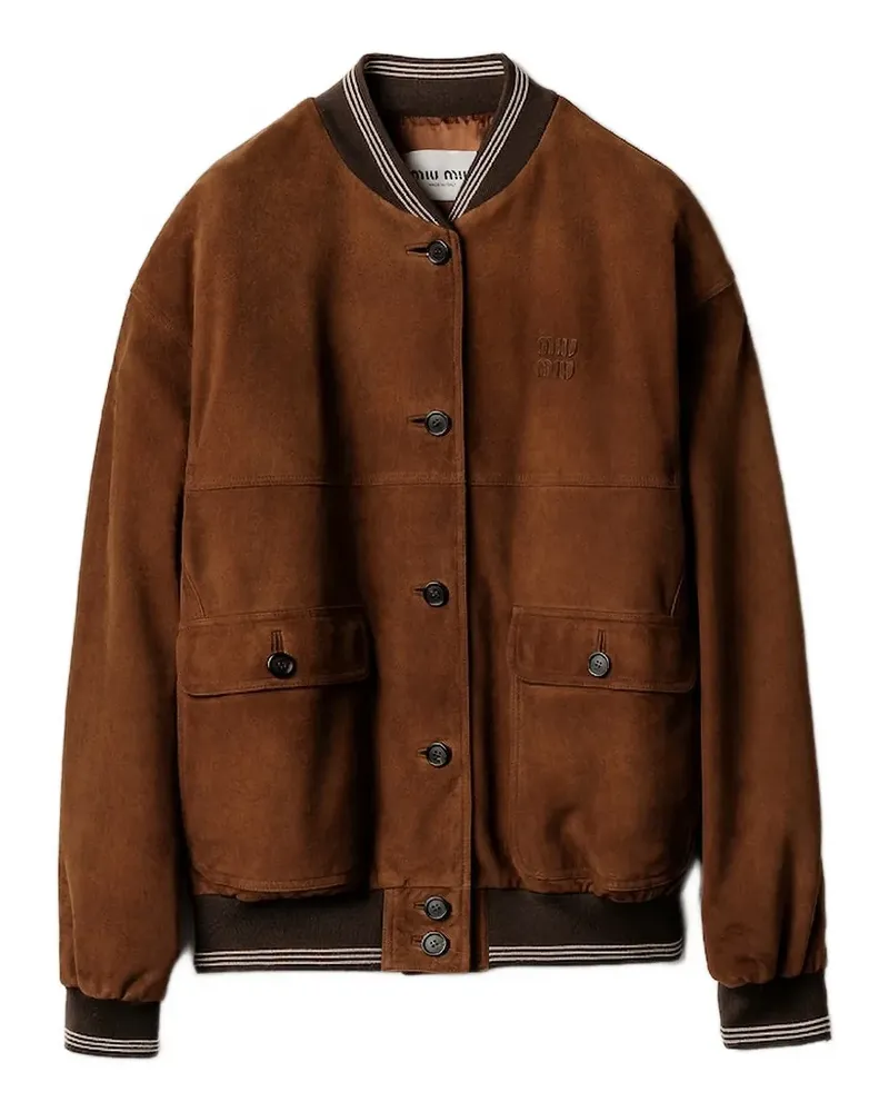 Miu Miu Bomberjacke aus Wildleder - Braun Braun