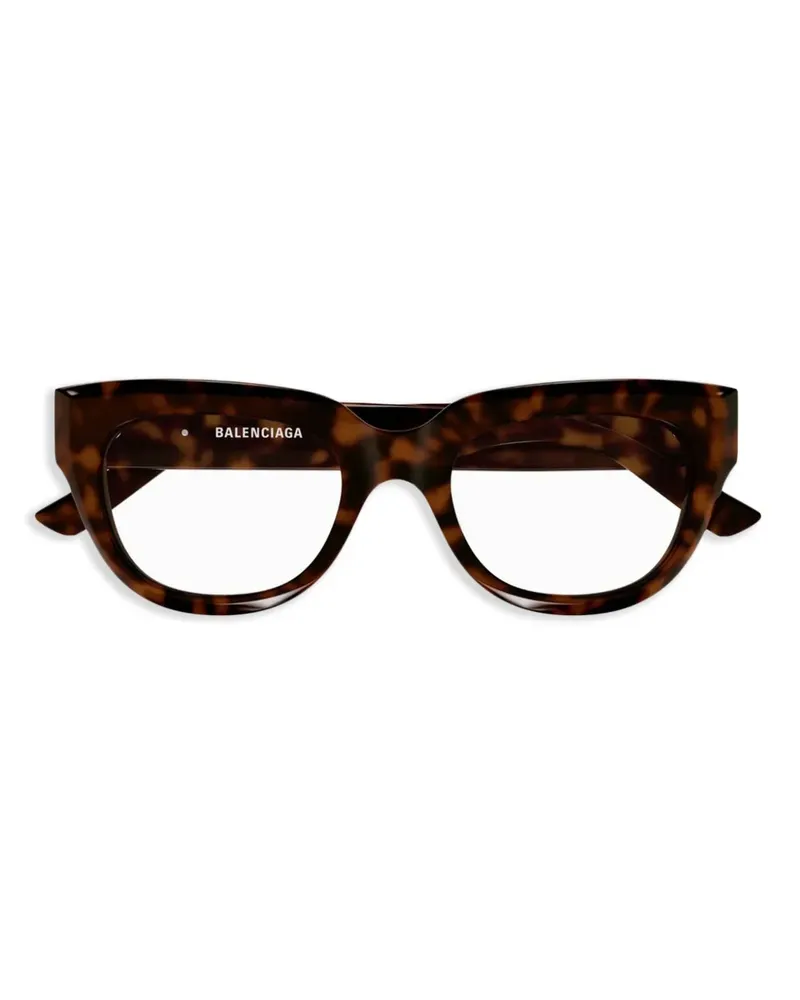 Balenciaga Brille mit rundem Gestell - Braun Braun