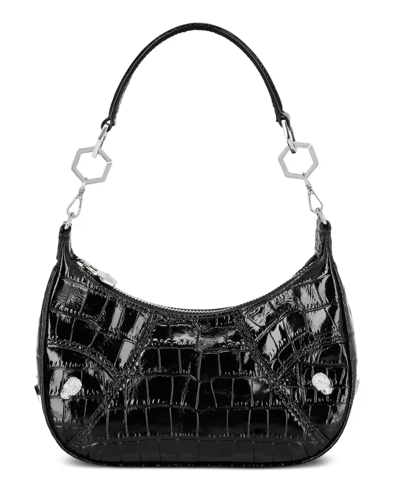 Philipp Plein Gothic Schultertasche - Schwarz Schwarz