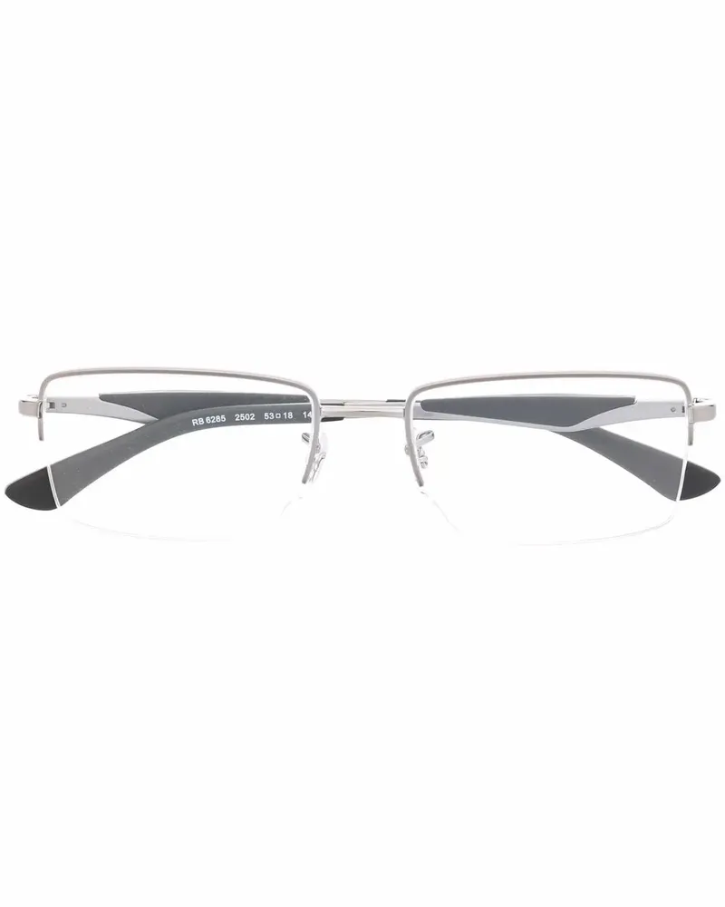 Ray Ban Brille mit eckigem Gestell - Silber Silber
