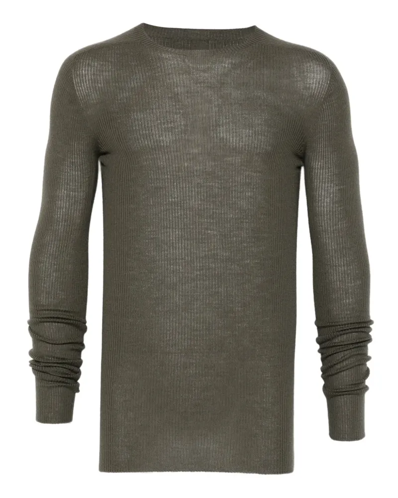 Rick Owens T-Shirt aus geripptem Strick - Grün Grün