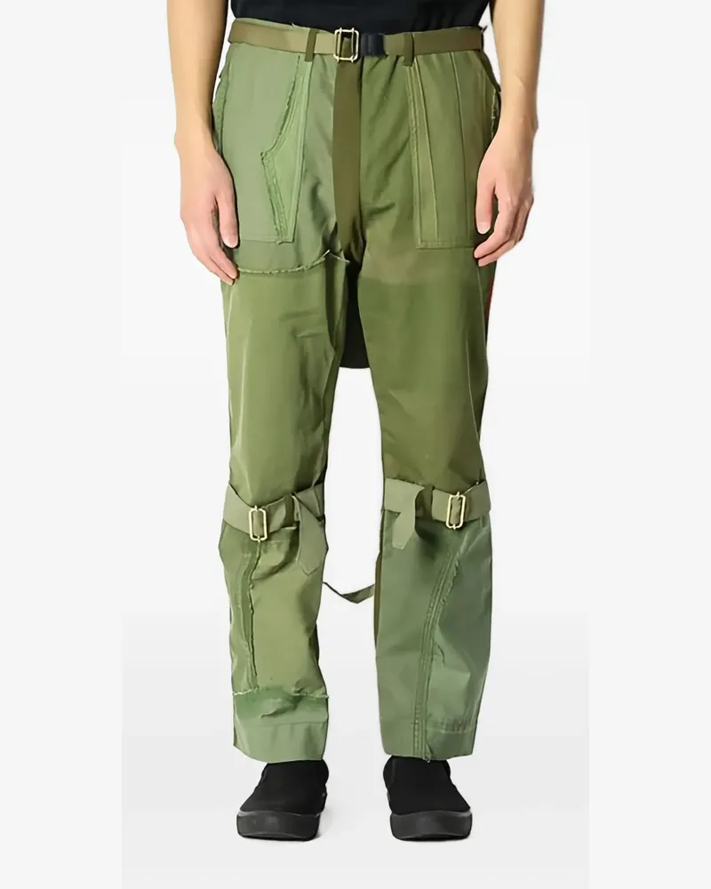 Children Of The Discordance logo-print cargo trousers - Grün Grün