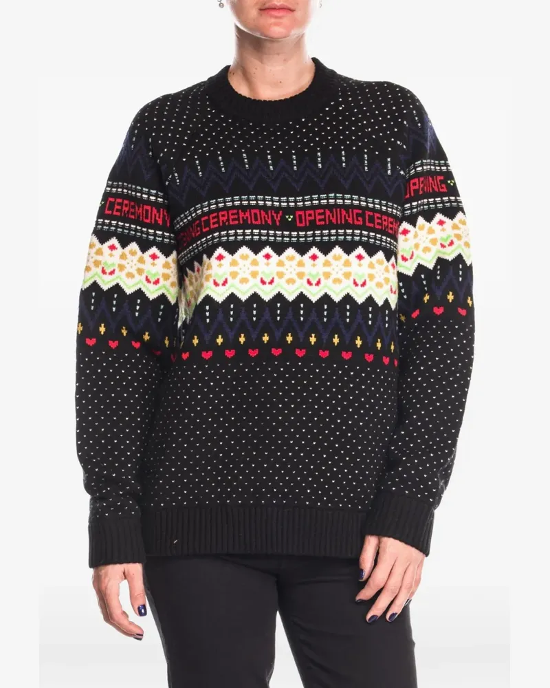 Opening Ceremony Pullover mit Fair-Isle-Muster - Schwarz Schwarz