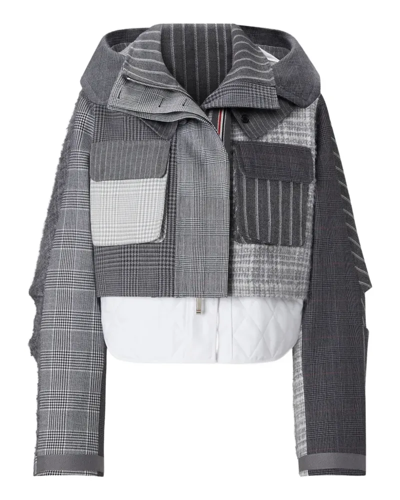 Thom Browne Funmix Cropped-Parka - Grau Grau