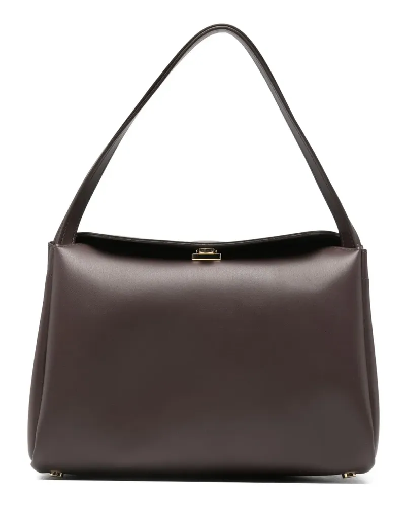 THEMOIRÈ Schultertasche mit Clipverschluss - Braun Braun
