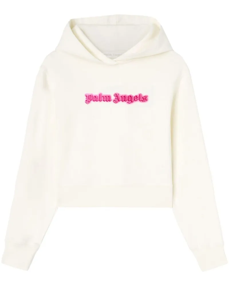 Palm Angels Hoodie mit Logo-Print - Weiß Weiß