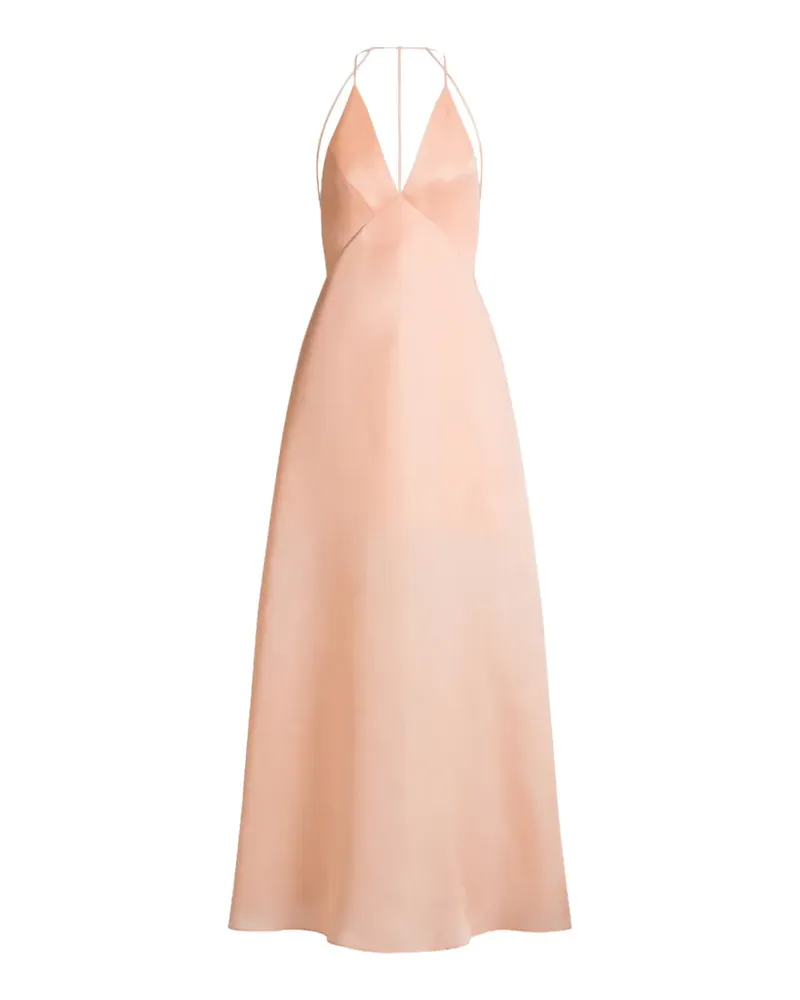 Alberta Ferretti Maxikleid mit V-Ausschnitt - Rosa Rosa
