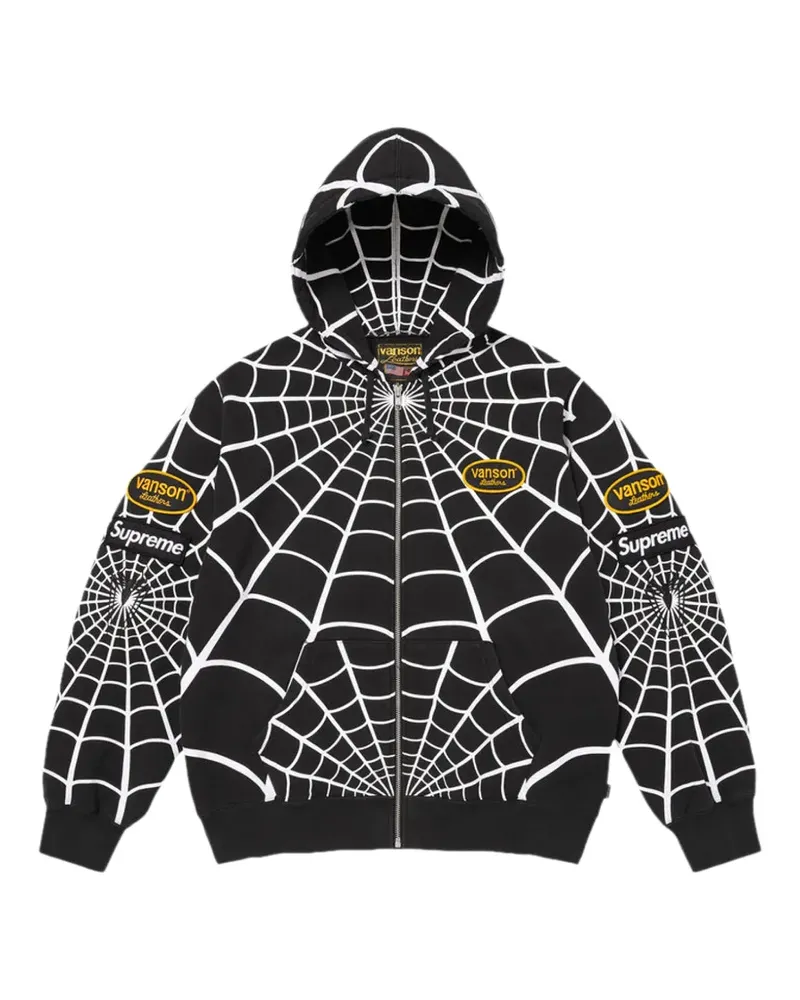 Supreme Being x Vanson Leathers x Marvel Spider-Man-print hoodie - Schwarz Schwarz