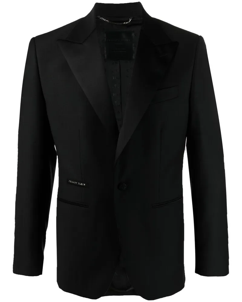 Philipp Plein Sakko mit steigendem Revers - Schwarz Schwarz