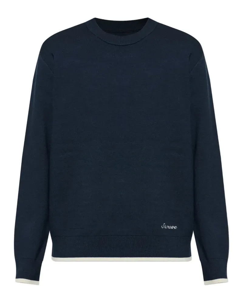 Samsøe & Samsøe crewneck logo sweater - Blau Blau