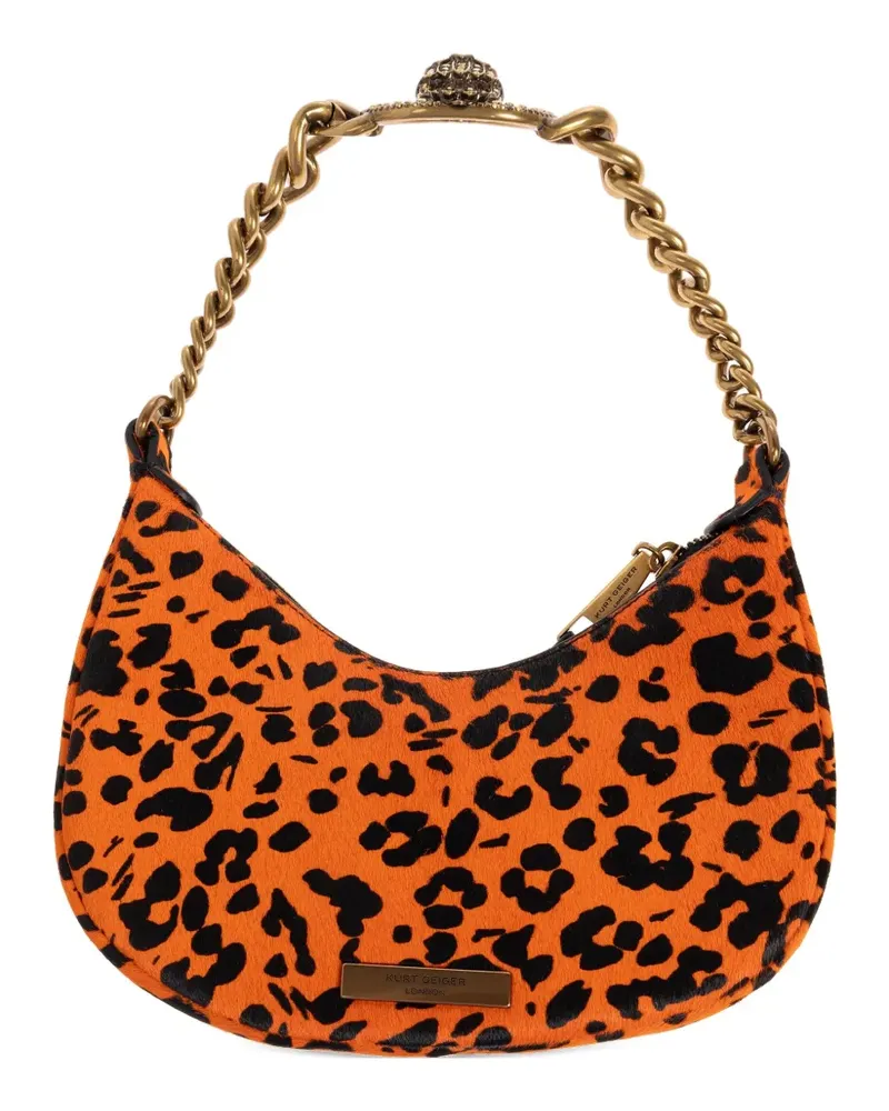 Kurt Geiger Kleine Schultertasche mit Leoparden-Print - Orange Orange