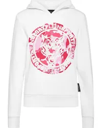 Philipp Plein Carbon Tiger Hoodie Weiß