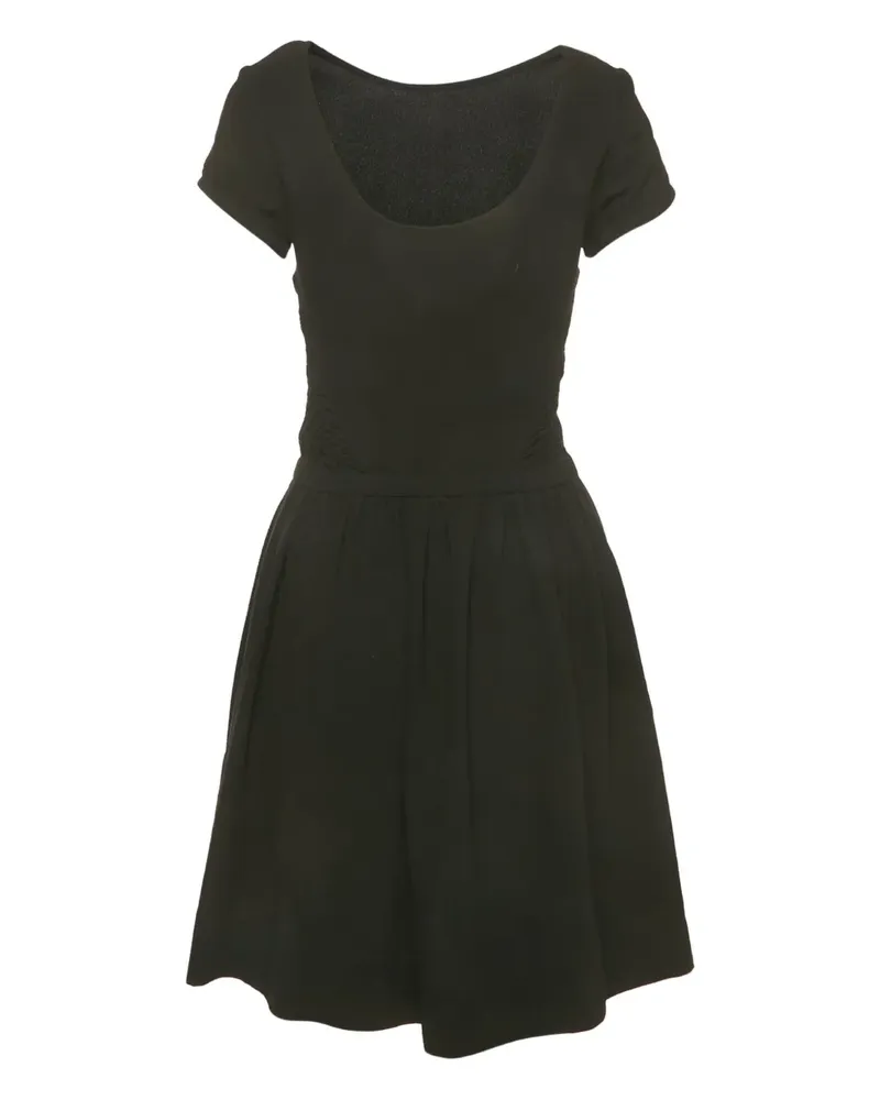 Maje Gesmoktes Minikleid - Schwarz Schwarz