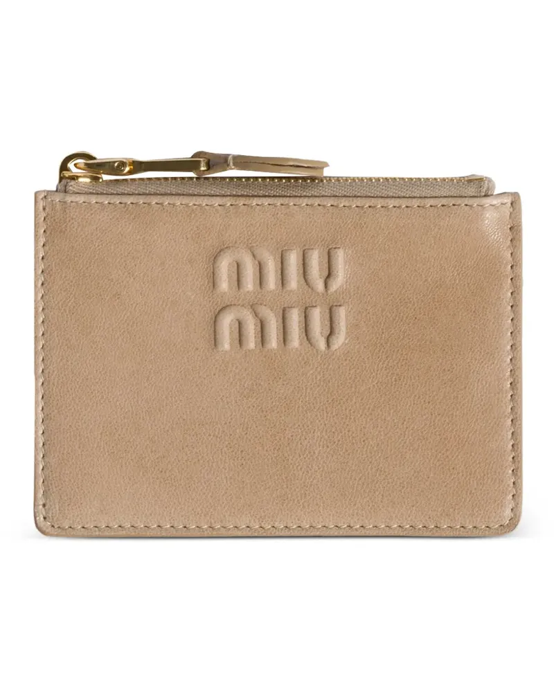 Miu Miu nappa-leather card holder - Nude Nude