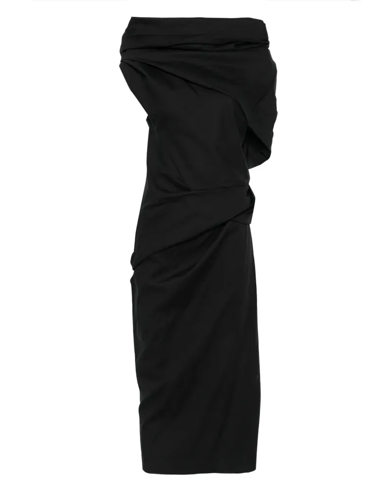 Entire Studios Moulded draped cowl-neck midi dress - Schwarz Schwarz
