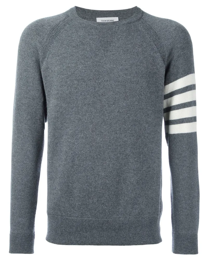 Thom Browne Kaschmirpullover mit Streifen - Grau Grau