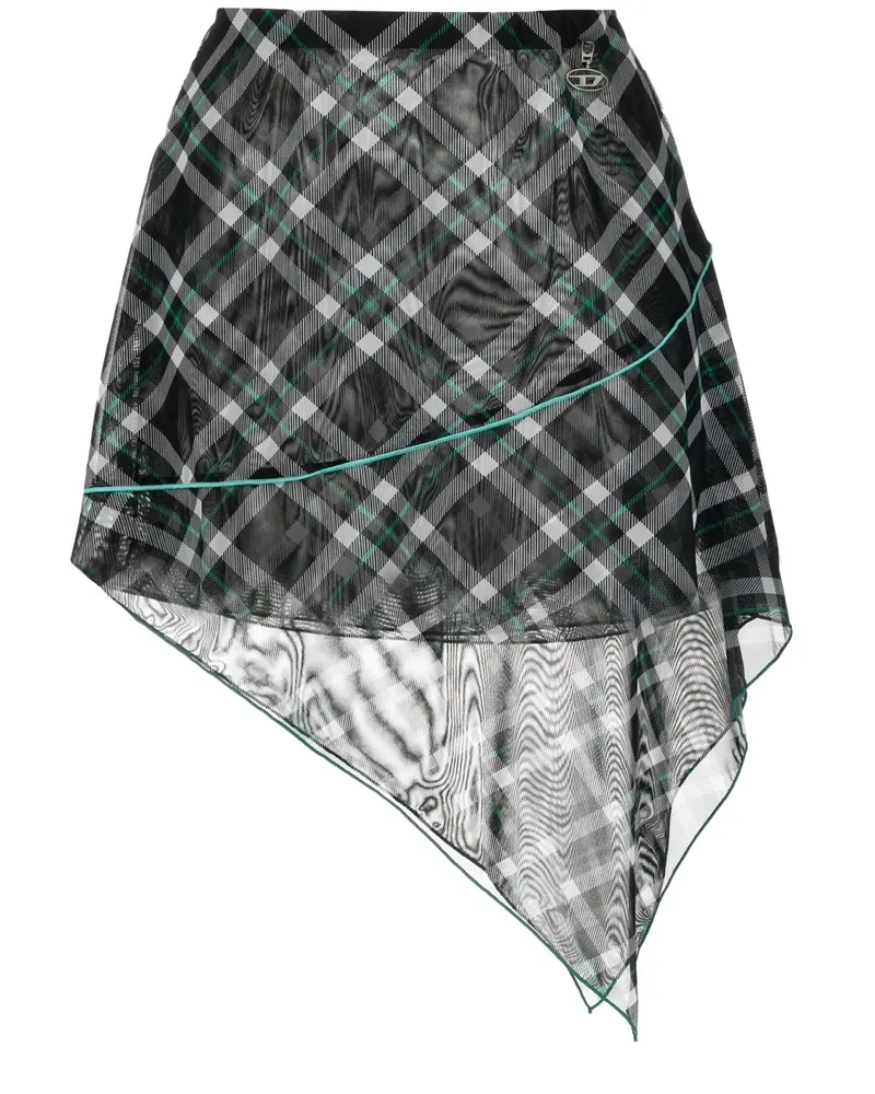 Diesel Asymmetrischer Rock - Schwarz Schwarz