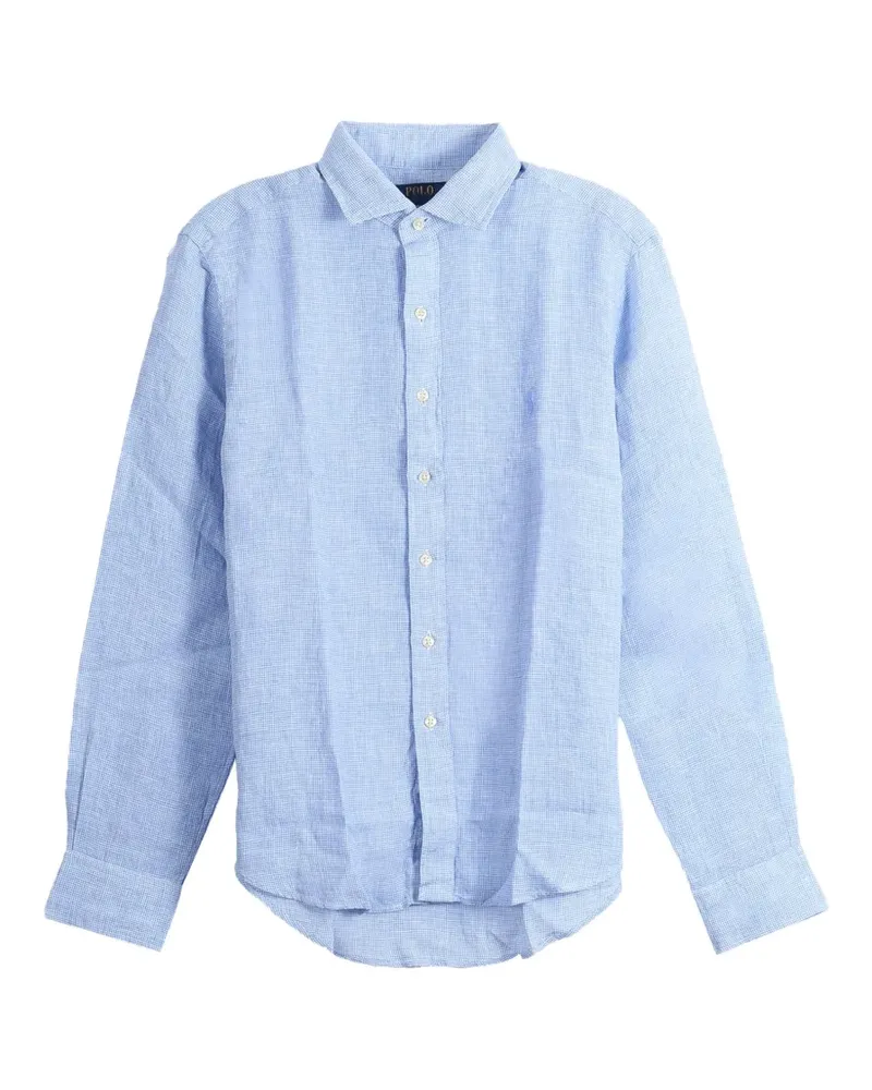Ralph Lauren Leinenhemd mit Logo-Stickerei - Blau Blau