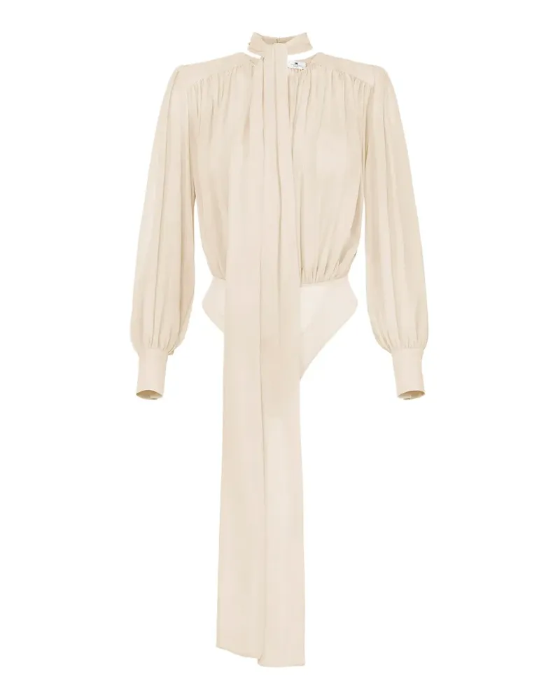 Elisabetta Franchi tie-neck bodysuit - Nude Nude