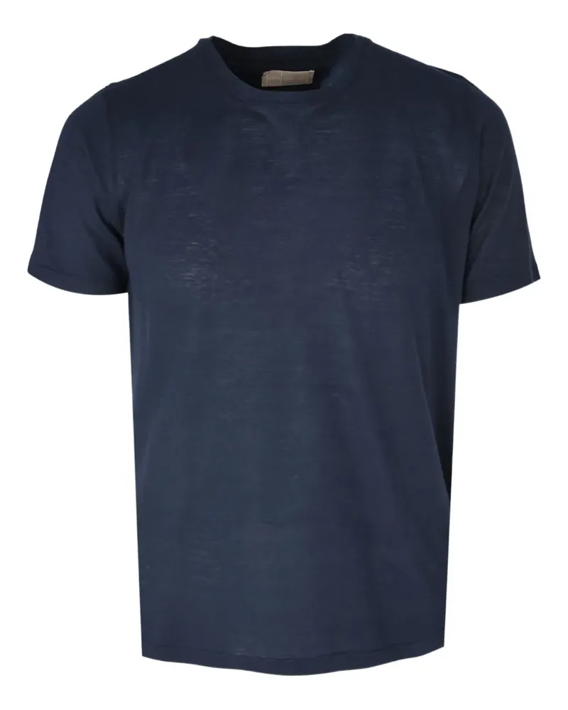 120% Lino Klassisches T-Shirt - Blau Blau